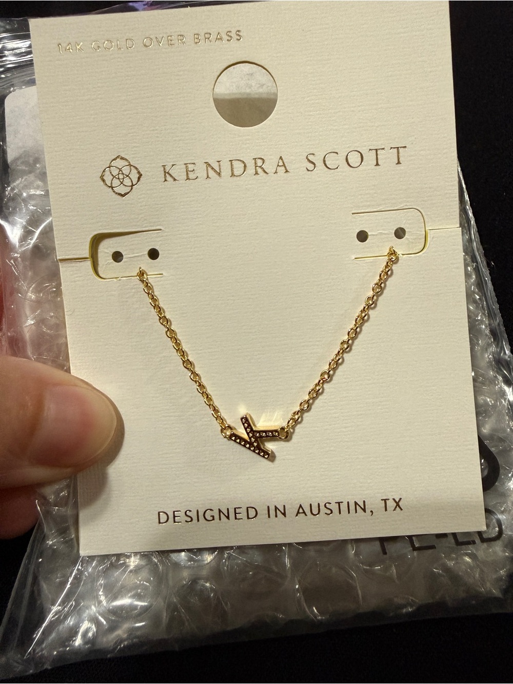 Kendra Scott “K” Initial Letter Necklace